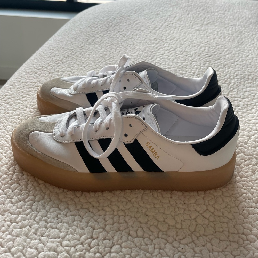 Platform White Samba Sneaker